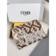 Premio Replica Sciarpa Fendi FF misto cashmere e lana marrone 35 x 180 Imitazione Outlet