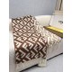 Premio Replica Sciarpa Fendi FF misto cashmere e lana marrone 35 x 180 Imitazione Outlet
