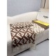 Premio Replica Sciarpa Fendi FF misto cashmere e lana marrone 35 x 180 Imitazione Outlet