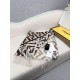 Premio Replica Sciarpa Fendi FF misto cashmere e lana grigio tortora 35 x 180 Imitazione Outlet