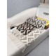 Premio Replica Sciarpa Fendi FF misto cashmere e lana grigio tortora 35 x 180 Imitazione Outlet