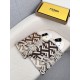 Premio Replica Sciarpa Fendi FF misto cashmere e lana grigio tortora 35 x 180 Imitazione Outlet