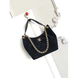 Replica Borsa Chanel 26C Maxi hobo Hippie AS5970 AS5978 Scamosciata Nero Imitazioni perfette Outlet