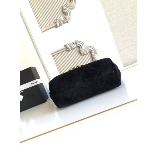 Replica Borsa Chanel 26C Maxi hobo Hippie AS5970 AS5978 Scamosciata Nero Imitazioni perfette Outlet