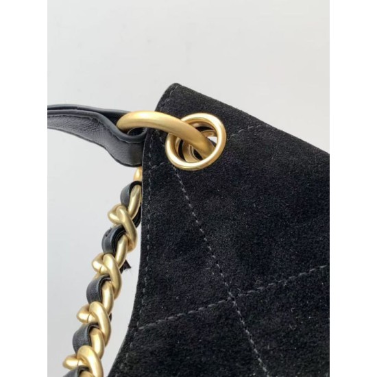 Replica Borsa Chanel 26C Maxi hobo Hippie AS5970 AS5978 Scamosciata Nero Imitazioni perfette Outlet