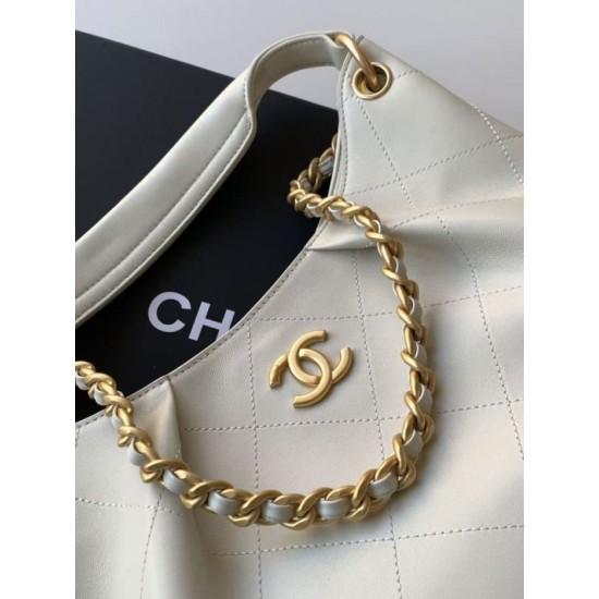 Replica Borsa Chanel 26C Maxi hobo Hippie AS5970 AS5978 Bianco Imitazioni perfette Outlet