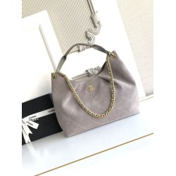 Replica Borsa Chanel 26C Maxi hobo Hippie AS5970 AS5978 Scamosciata Grigia Imitazioni perfette Outlet