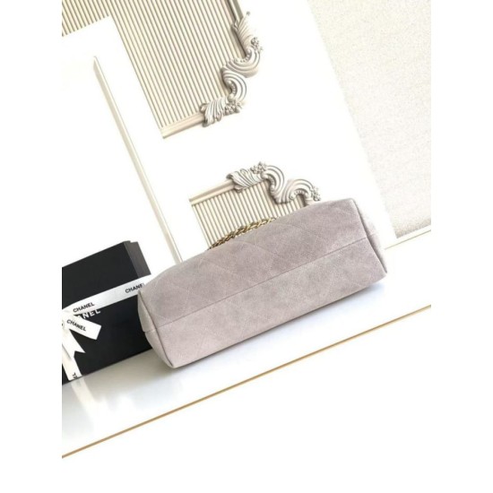 Replica Borsa Chanel 26C Maxi hobo Hippie AS5970 AS5978 Scamosciata Grigia Imitazioni perfette Outlet