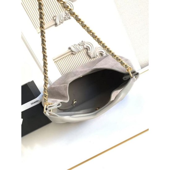 Replica Borsa Chanel 26C Maxi hobo Hippie AS5970 AS5978 Scamosciata Grigia Imitazioni perfette Outlet