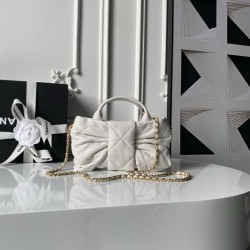 Replica Borse Chanel 25K Mini Bow AS5849 Pelle di agnello Bianco Imitazioni perfette Outlet