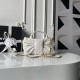 Replica Borse Chanel 25K Mini Bow AS5849 Pelle di agnello Bianco Imitazioni perfette Outlet