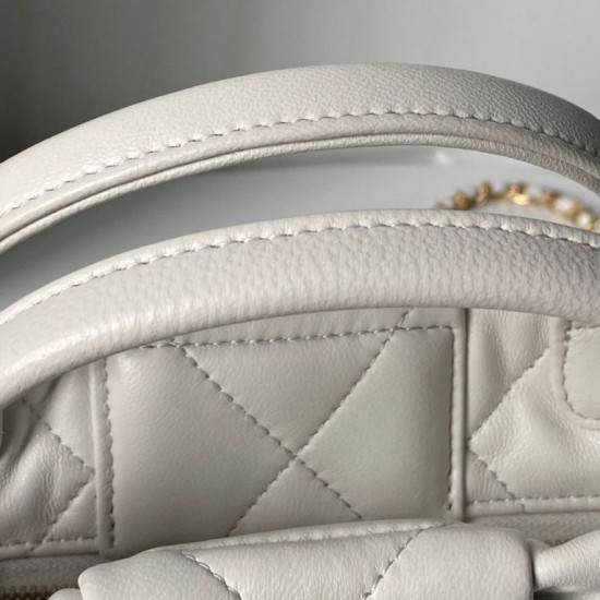Replica Borse Chanel 25K Mini Bow AS5849 Pelle di agnello Bianco Imitazioni perfette Outlet