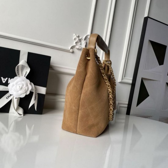 Replica Borsa Chanel 26C Maxi hobo Hippie AS5970 AS5978 Scamosciata Marrone Imitazioni perfette Outlet