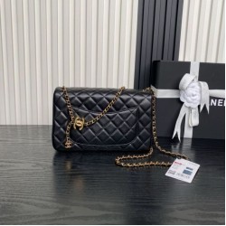Replica Borse Chanel AS5756 piccola Rettangolare con patta e manico superiore Nero Imitazioni perfette Outlet