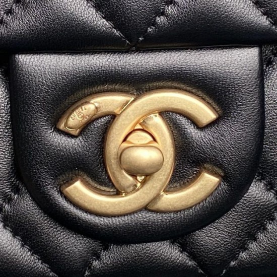 Replica Borse Chanel AS5756 piccola Rettangolare con patta e manico superiore Nero Imitazioni perfette Outlet