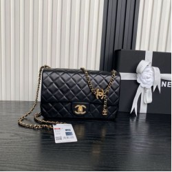 Replica Borse Chanel AS5756 piccola Rettangolare con patta e manico superiore Nero Imitazioni perfette Outlet