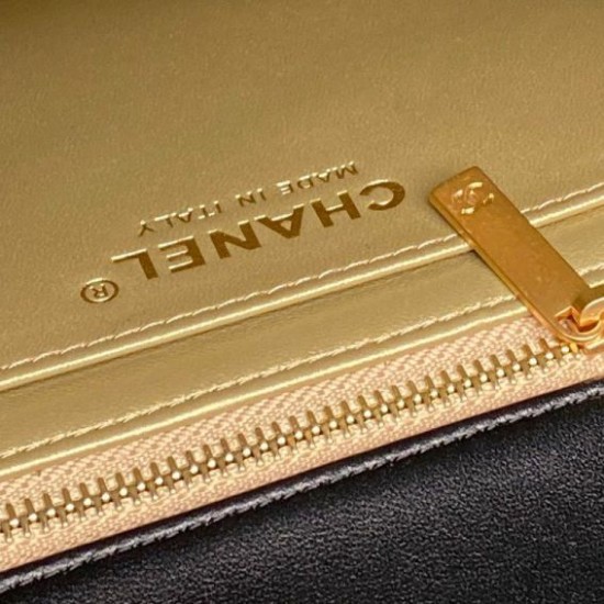 Replica Borse Chanel AS5756 piccola Rettangolare con patta e manico superiore Nero Imitazioni perfette Outlet