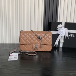 Replica Borse Chanel AS5756 Mini Rettangolare con patta e manico superiore caramello Imitazioni perfette Outlet