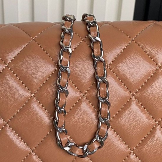 Replica Borse Chanel AS5756 Mini Rettangolare con patta e manico superiore caramello Imitazioni perfette Outlet