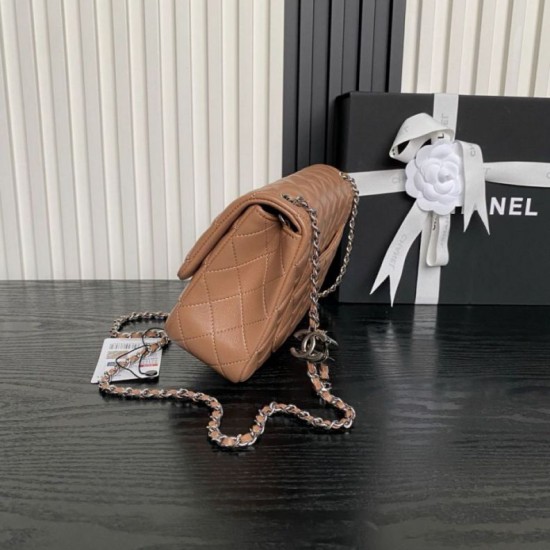 Replica Borse Chanel AS5756 Mini Rettangolare con patta e manico superiore caramello Imitazioni perfette Outlet