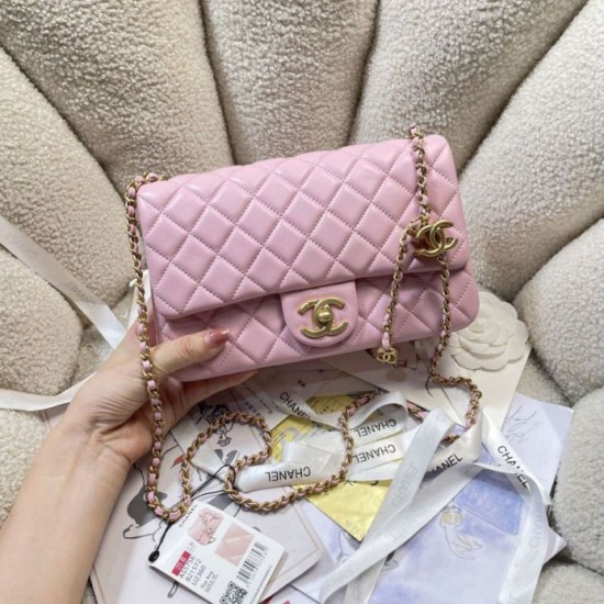 Replica Borse Chanel AS5756 Mini Rettangolare con patta e manico superiore Rosa Imitazioni perfette Outlet
