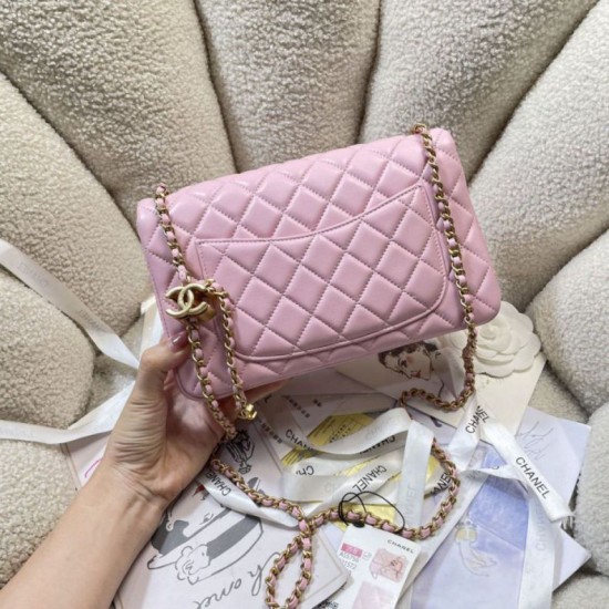 Replica Borse Chanel AS5756 Mini Rettangolare con patta e manico superiore Rosa Imitazioni perfette Outlet