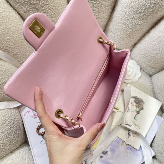 Replica Borse Chanel AS5756 Mini Rettangolare con patta e manico superiore Rosa Imitazioni perfette Outlet