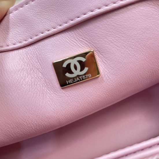 Replica Borse Chanel AS5756 Mini Rettangolare con patta e manico superiore Rosa Imitazioni perfette Outlet
