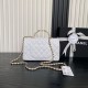Replica Borsa a tracolla Chanel piccola con catena e manico superiore AS5702 Bianco Imitazioni perfette Outlet