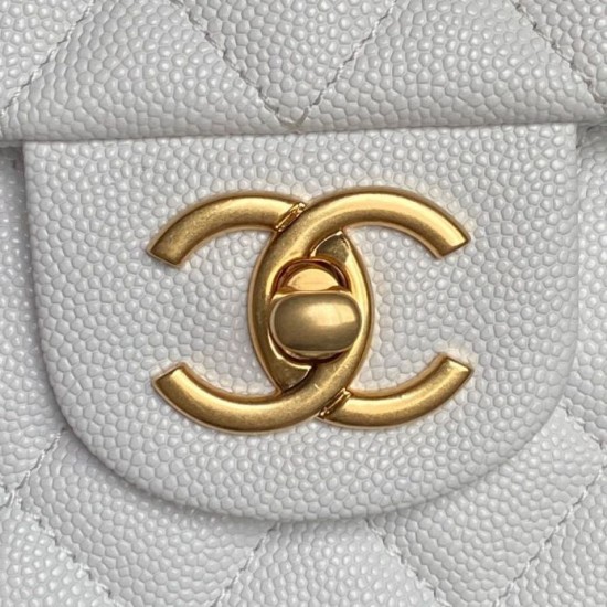 Replica Borsa a tracolla Chanel piccola con catena e manico superiore AS5702 Bianco Imitazioni perfette Outlet