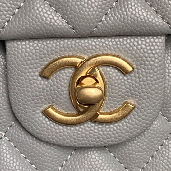 Replica Borsa a tracolla Chanel piccola con catena e manico superiore AS5702 Grigia Imitazioni perfette Outlet