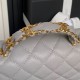 Replica Borsa a tracolla Chanel piccola con catena e manico superiore AS5702 Grigia Imitazioni perfette Outlet