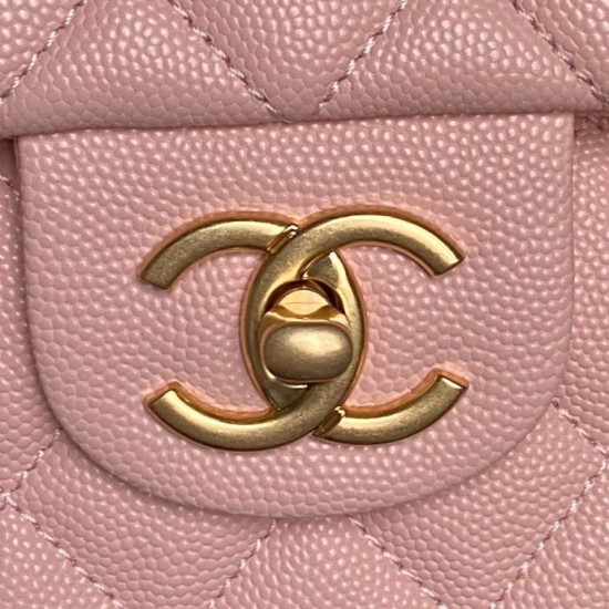 Replica Borsa a tracolla Chanel piccola con catena e manico superiore AS5702 Rosa Imitazioni perfette Outlet