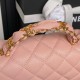 Replica Borsa a tracolla Chanel piccola con catena e manico superiore AS5702 Rosa Imitazioni perfette Outlet