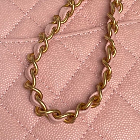 Replica Borsa a tracolla Chanel piccola con catena e manico superiore AS5702 Rosa Imitazioni perfette Outlet