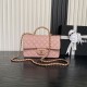 Replica Borsa a tracolla Chanel piccola con catena e manico superiore AS5702 Rosa Imitazioni perfette Outlet