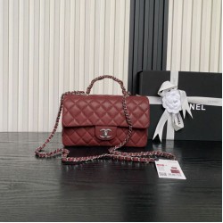 Replica Borsa a tracolla Chanel piccola con catena e manico superiore AS5702 Rosso Imitazioni perfette Outlet