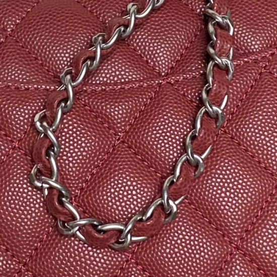 Replica Borsa a tracolla Chanel piccola con catena e manico superiore AS5702 Rosso Imitazioni perfette Outlet