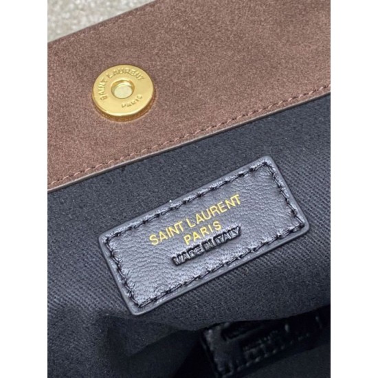 Replica Borsa a tracolla YSL Saint Laurent Jamie 4.3 Pochon Shopping Scamosciata Marrone Imitazioni perfette Outlet