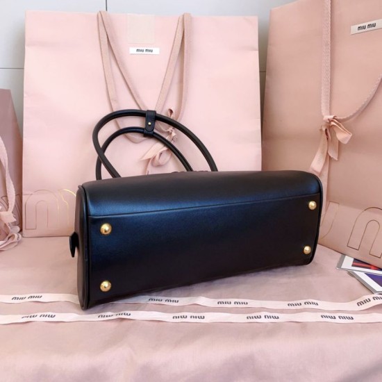 Replica Borse a mano Miu Miu Beau marrone cognac 5BB193 Nero Imitazioni perfette Outlet