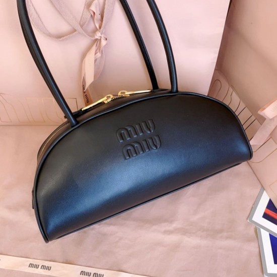 Replica Borse a mano Miu Miu Beau marrone cognac 5BB193 Nero Imitazioni perfette Outlet