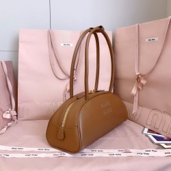 Replica Borse a mano Miu Miu Beau marrone cognac 5BB193 Marrone Imitazioni perfette Outlet
