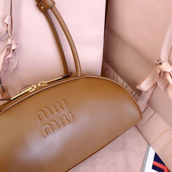 Replica Borse a mano Miu Miu Beau marrone cognac 5BB193 Marrone Imitazioni perfette Outlet