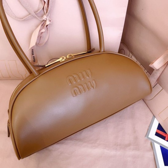 Replica Borse a mano Miu Miu Beau marrone cognac 5BB193 Marrone Imitazioni perfette Outlet