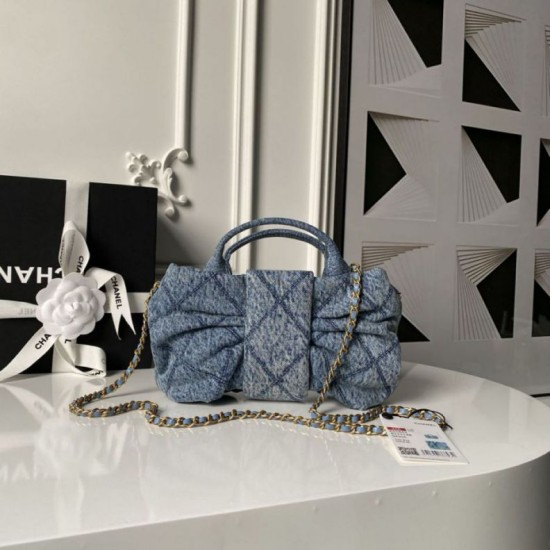 Replica Borse Chanel 25K Mini Bow AS5849 Blu Imitazioni perfette Outlet
