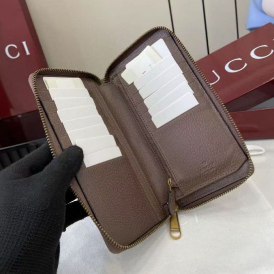 Replica Portafoglio Gucci Ophidia con cerniera 838619 Marrone Imitazioni perfette Outlet