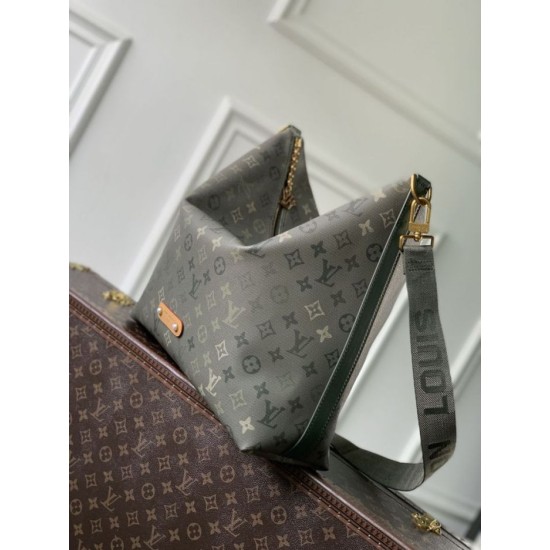 Replica Borsa Hobo Louis Vuitton Vagabond M27181 Monogram Verde Imitazioni perfette Outlet