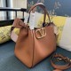 Replica Borsa a mano media Valentino Garavani Alltime vitello granato Marrone Imitazioni perfette Outlet