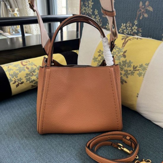 Replica Borsa a mano media Valentino Garavani Alltime vitello granato Marrone Imitazioni perfette Outlet