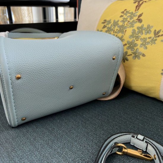 Replica Borsa a mano media Valentino Garavani Alltime vitello granato Blu Imitazioni perfette Outlet